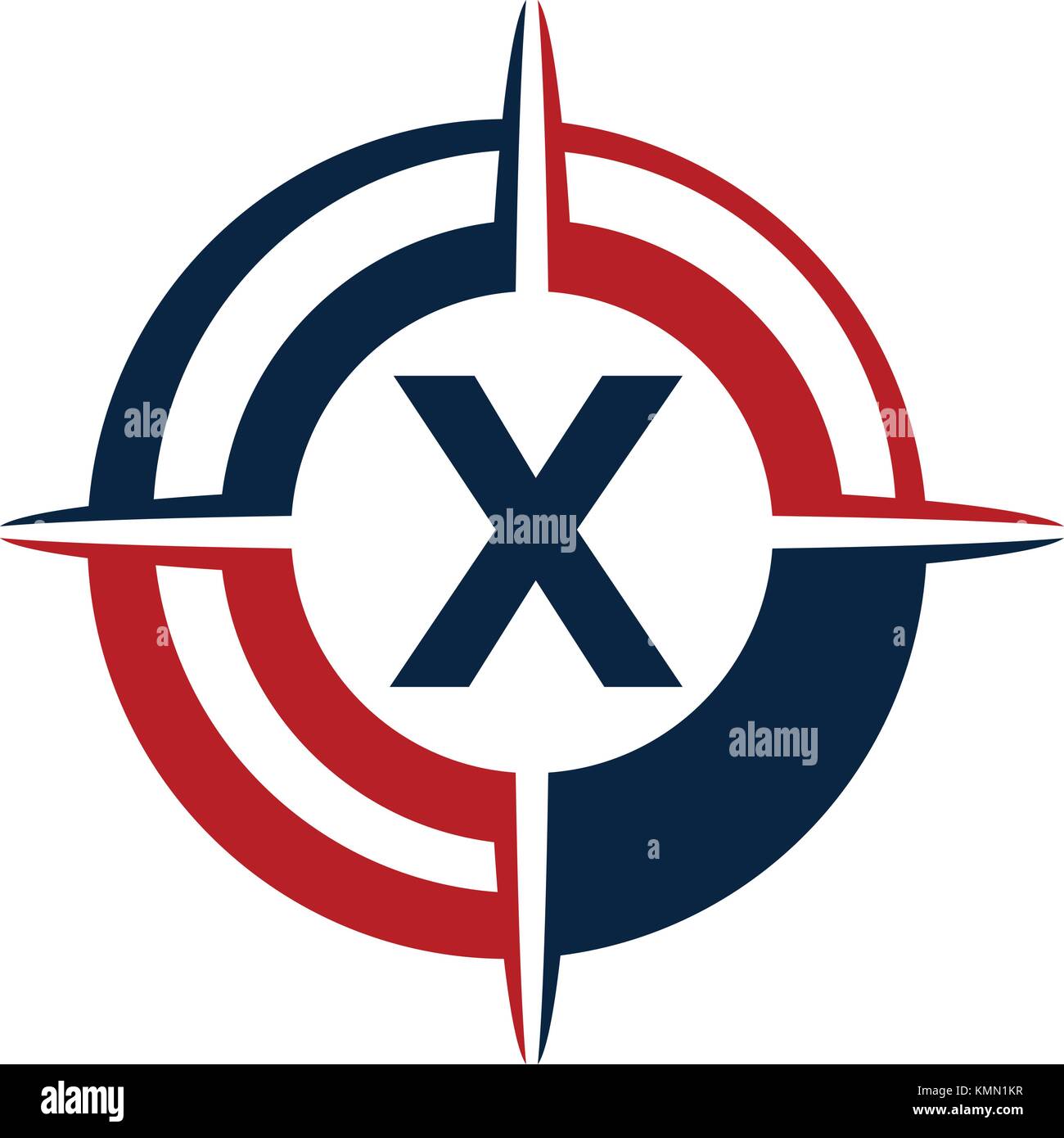 Compass Guide Solution Letter X Stock Vector Image & Art - Alamy