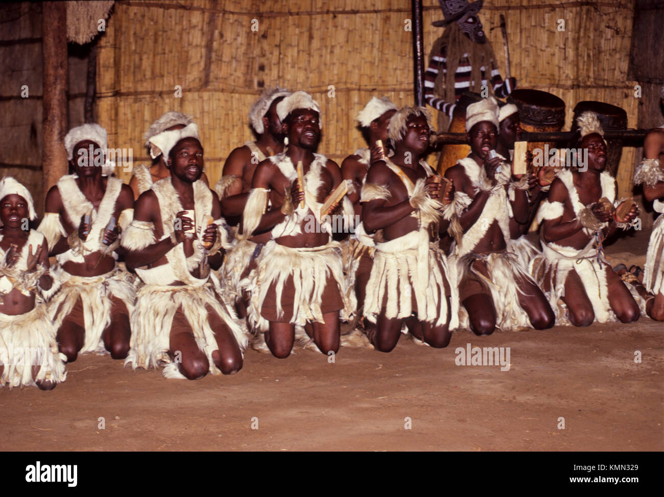 Traditional zulu dance Stock Photo