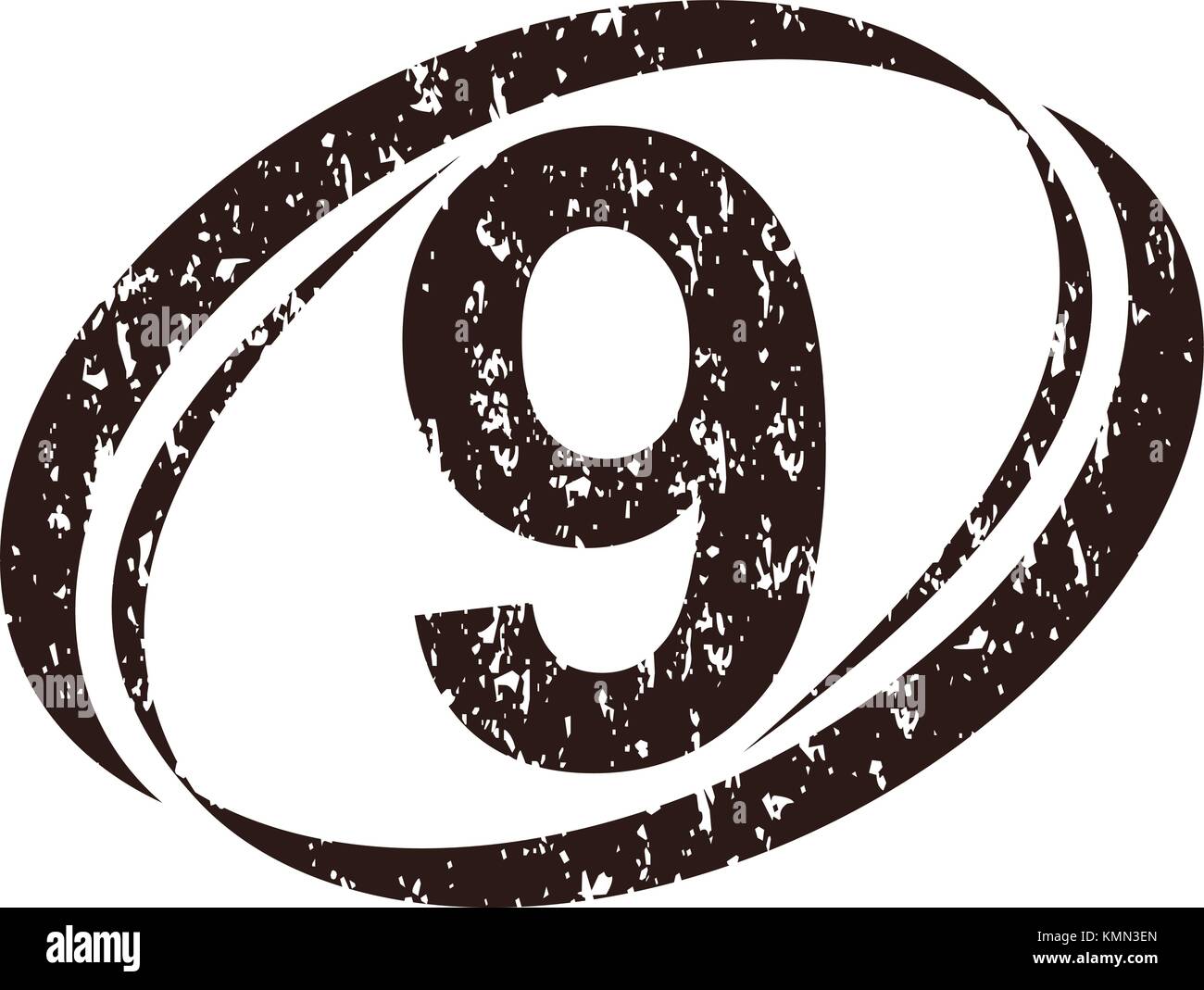 Grunge number 9 Stock Vector Images - Alamy