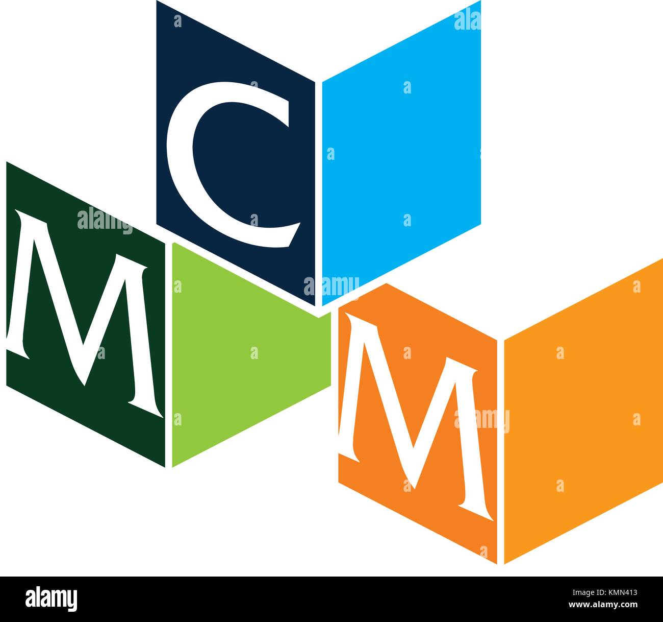 MCM triangle letter logo design with triangle shape. MCM triangle