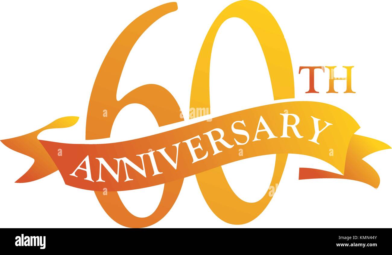 60 Year Ribbon Anniversary Stock Vector Image & Art - Alamy