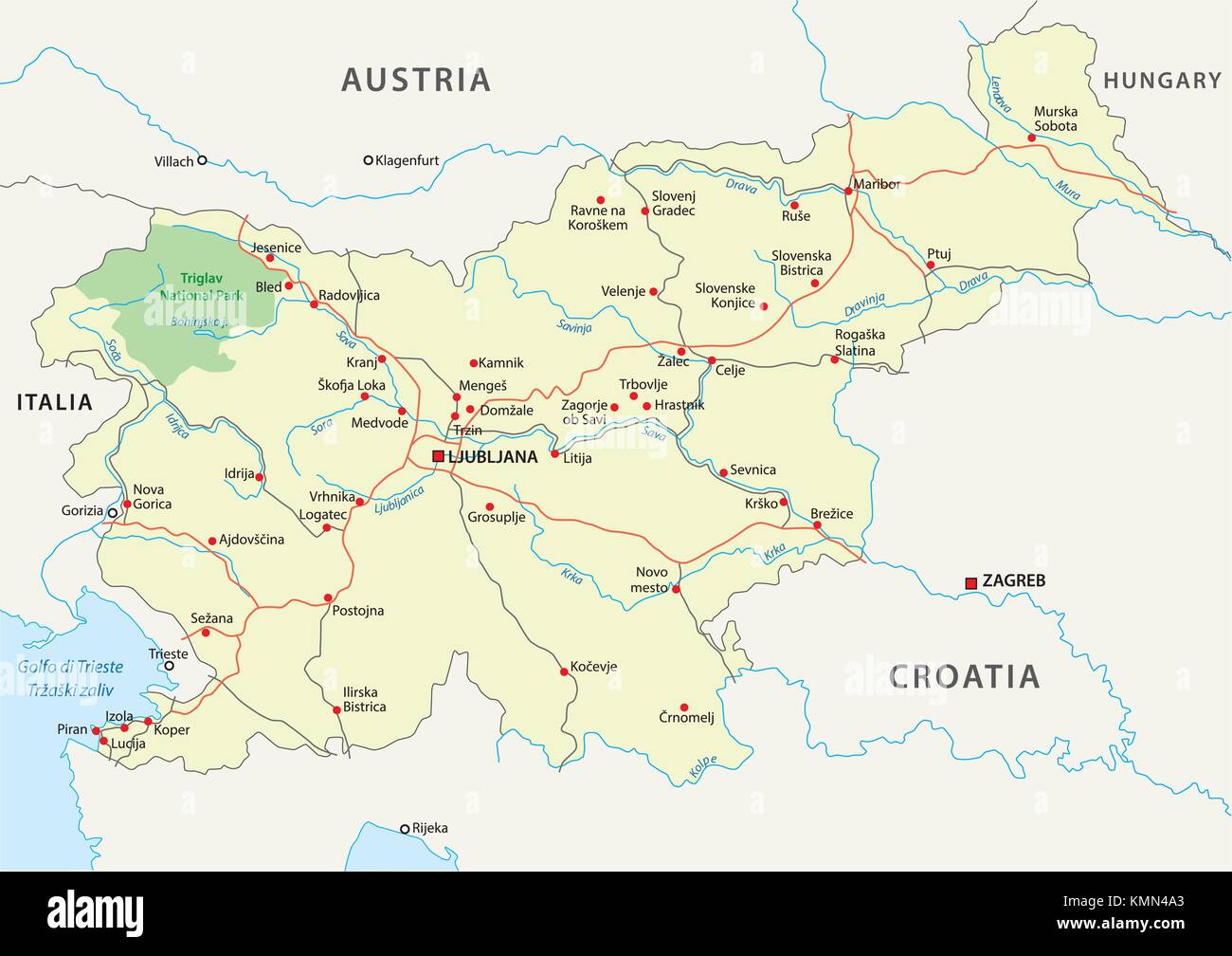 Italy Slovenia Border Map Italy Slovenia Border Map High Resolution Stock Photography And Images -  Alamy