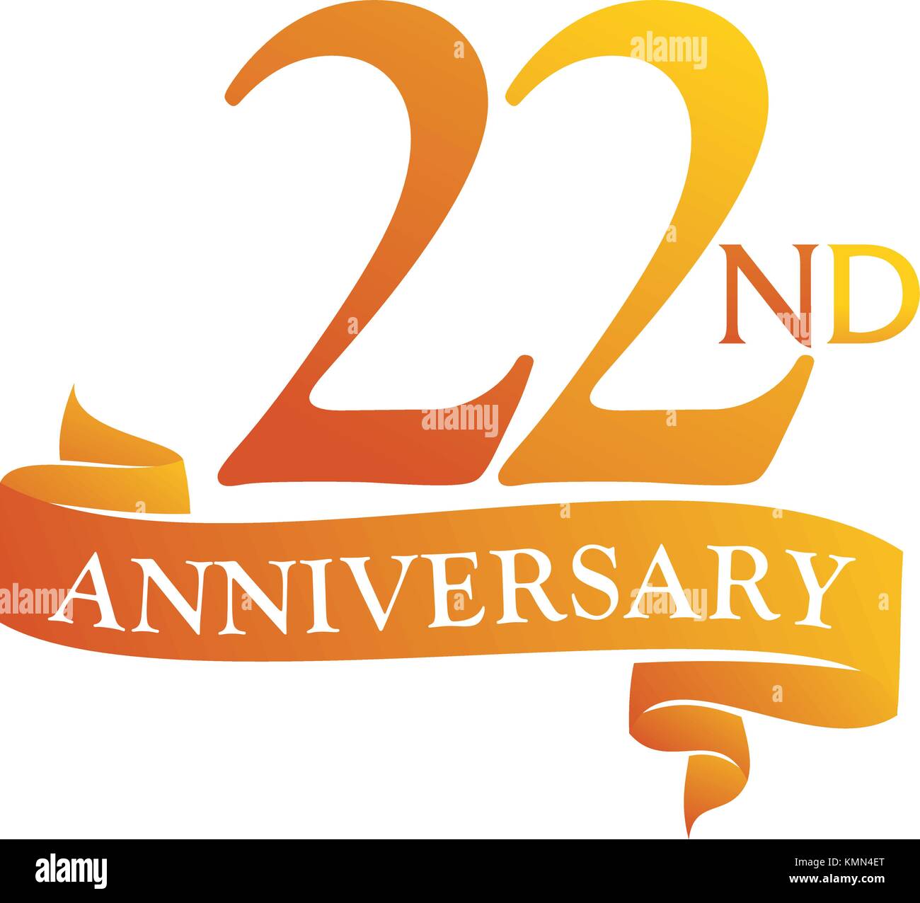 22 Year Ribbon Anniversary Stock Vector Image & Art - Alamy