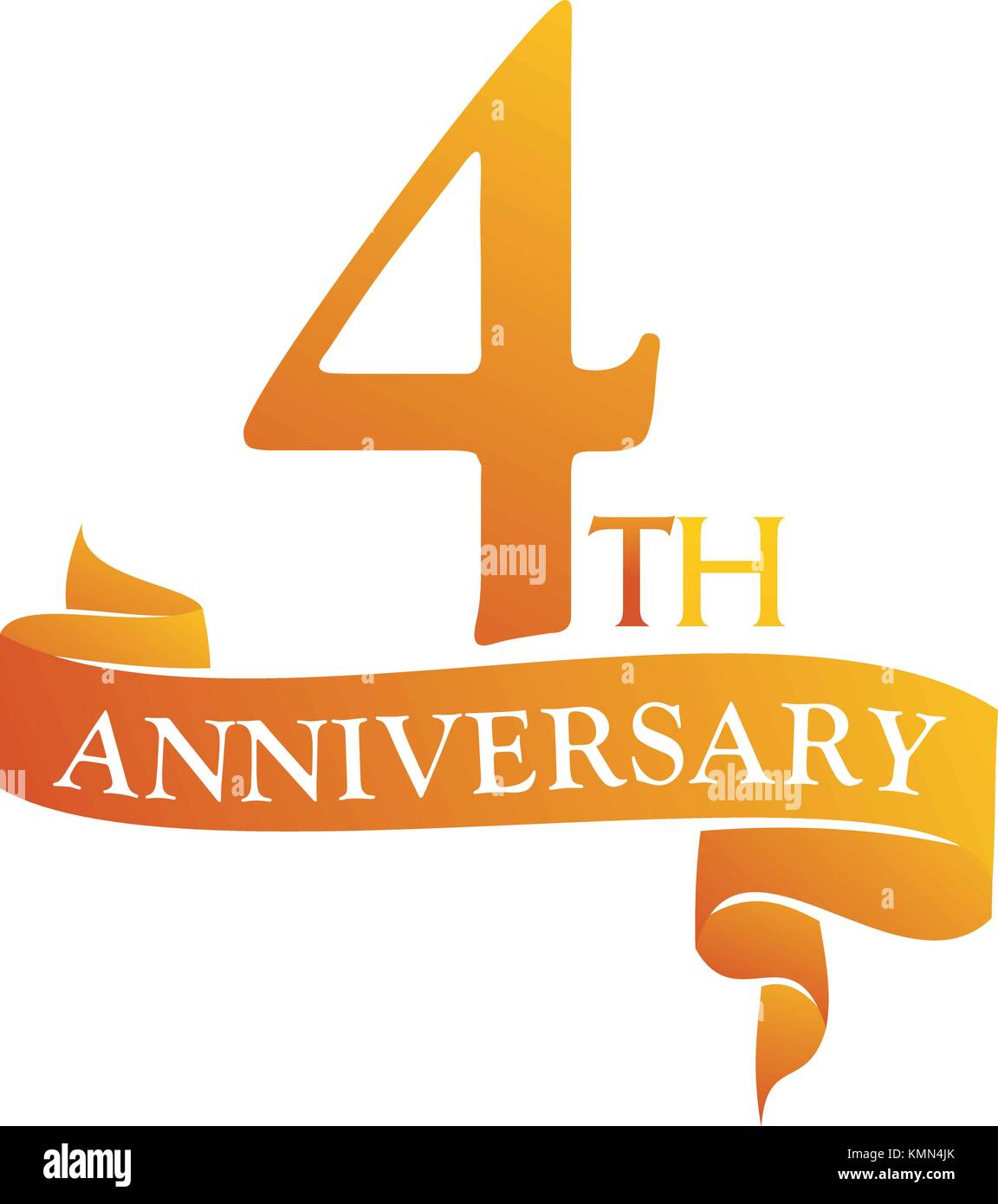 4 Year Ribbon Anniversary Stock Vector Image & Art Alamy