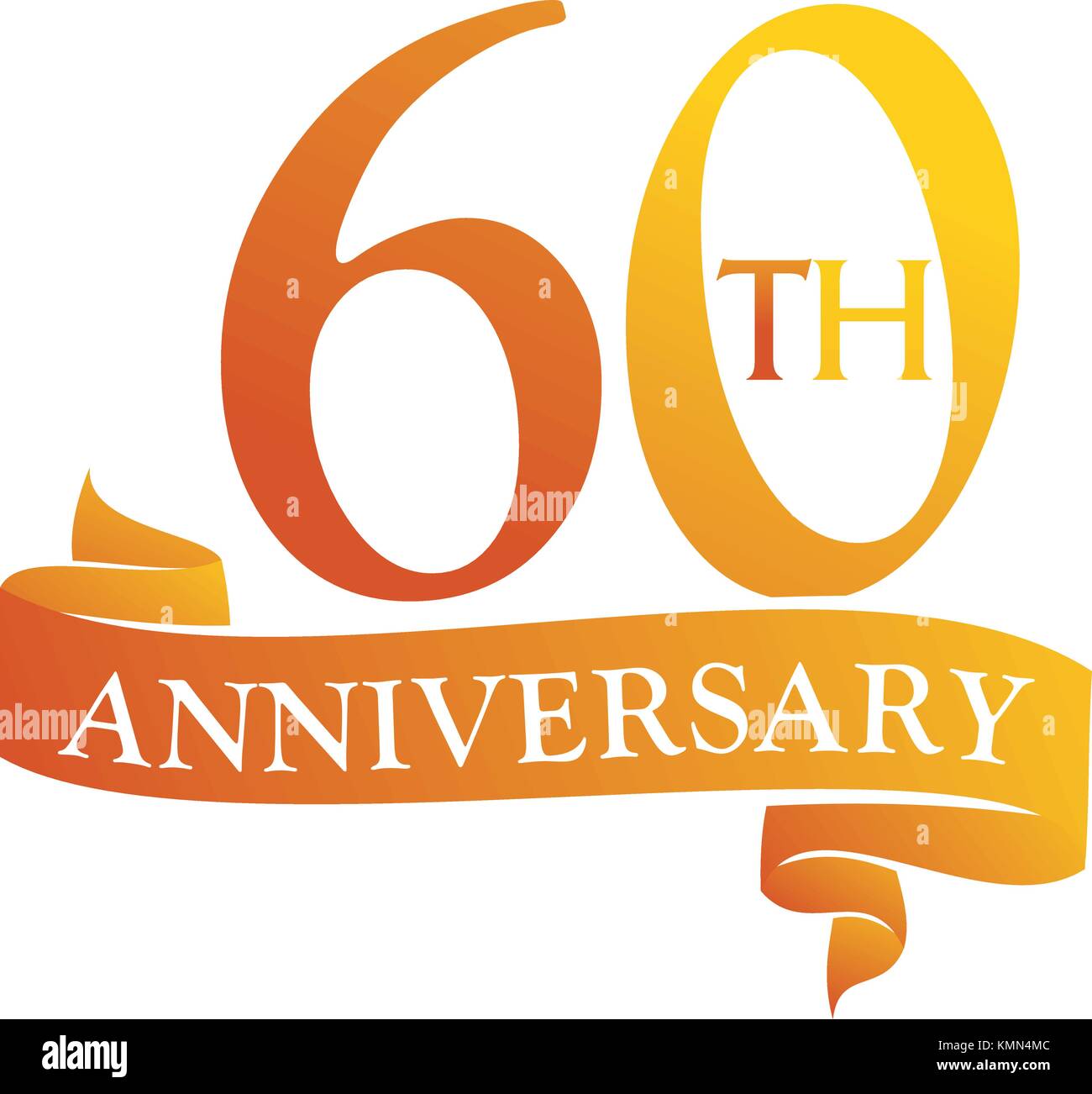 60 Year Ribbon Anniversary Stock Vector Image & Art - Alamy