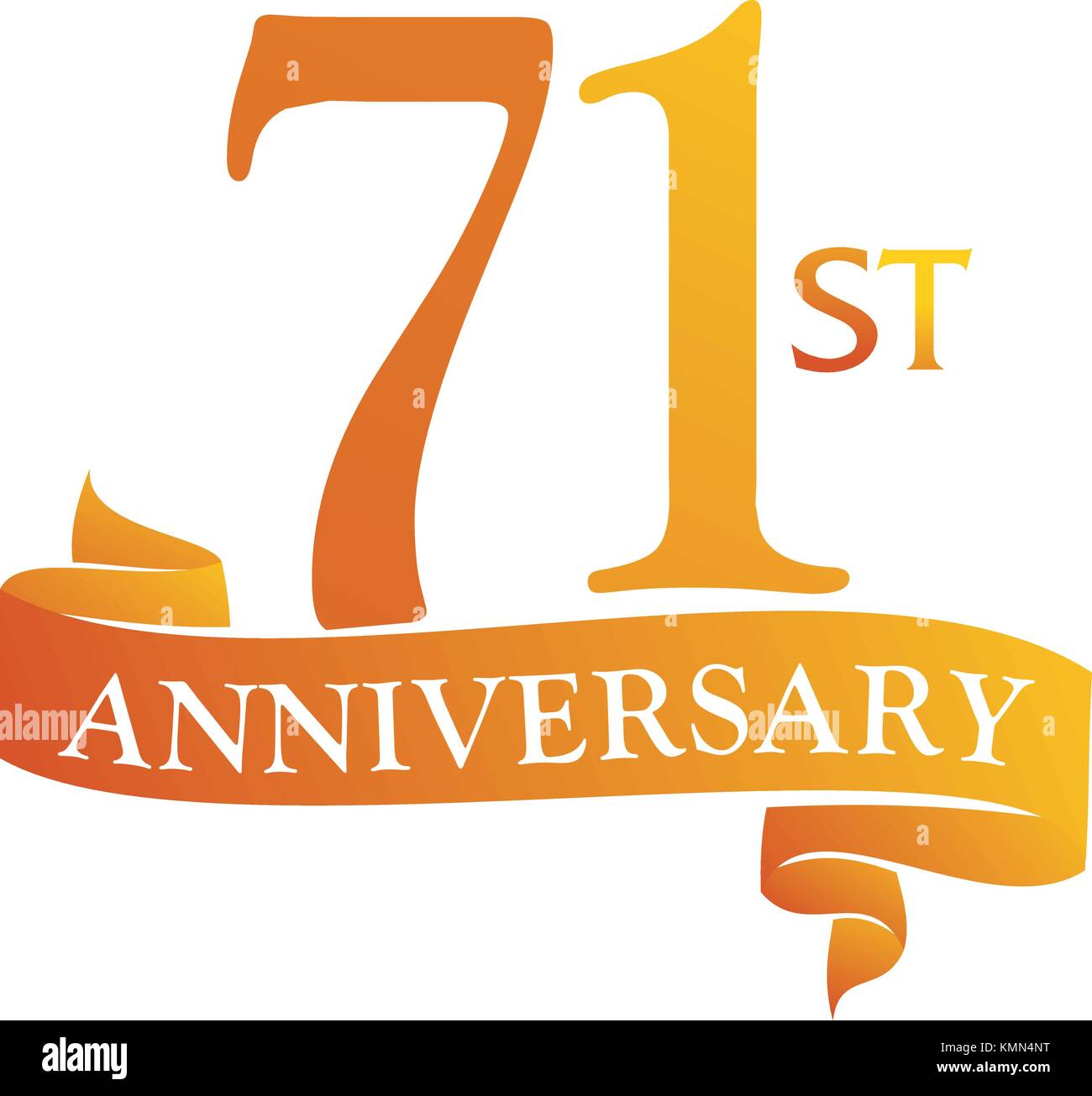 71 Year Ribbon Anniversary Stock Vector Image & Art - Alamy