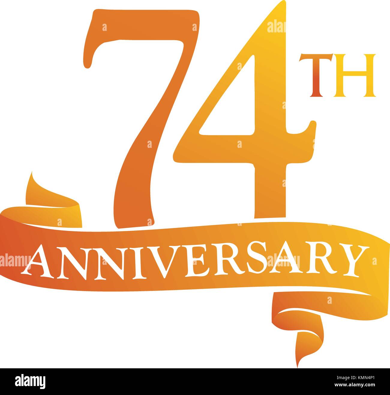 74 Year Ribbon Anniversary Stock Vector Image & Art - Alamy