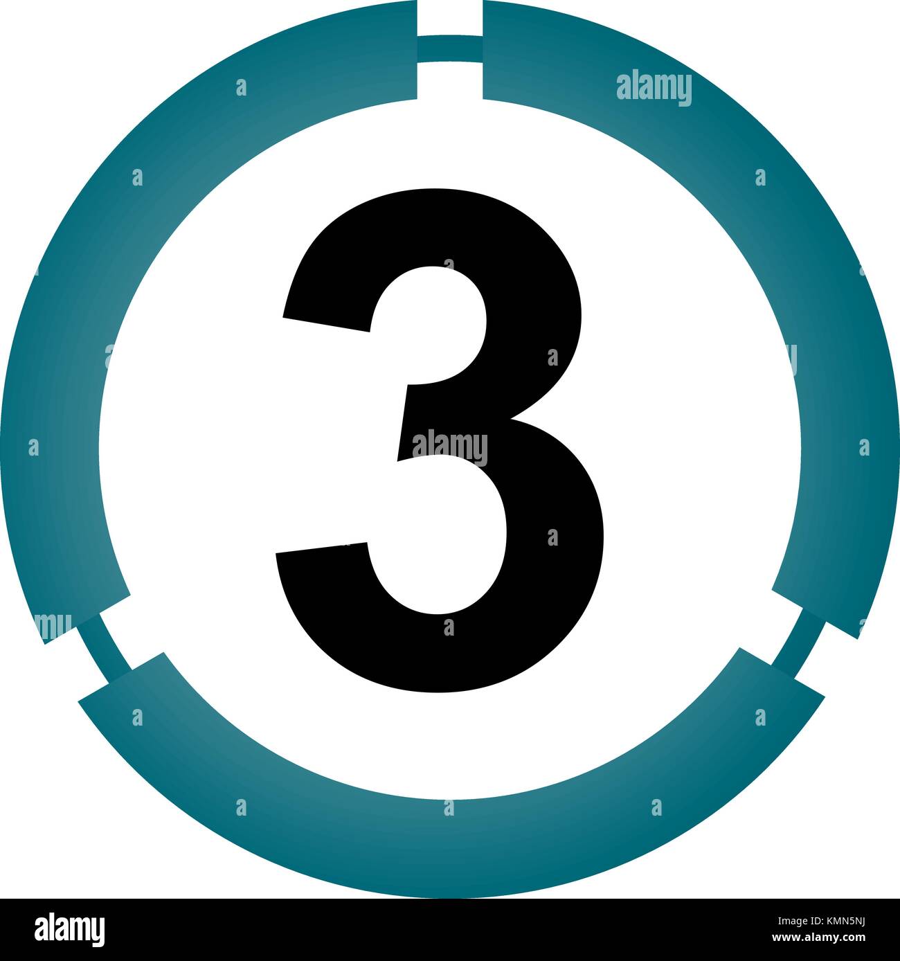 Modern Number 3 Stock Vector Image & Art - Alamy