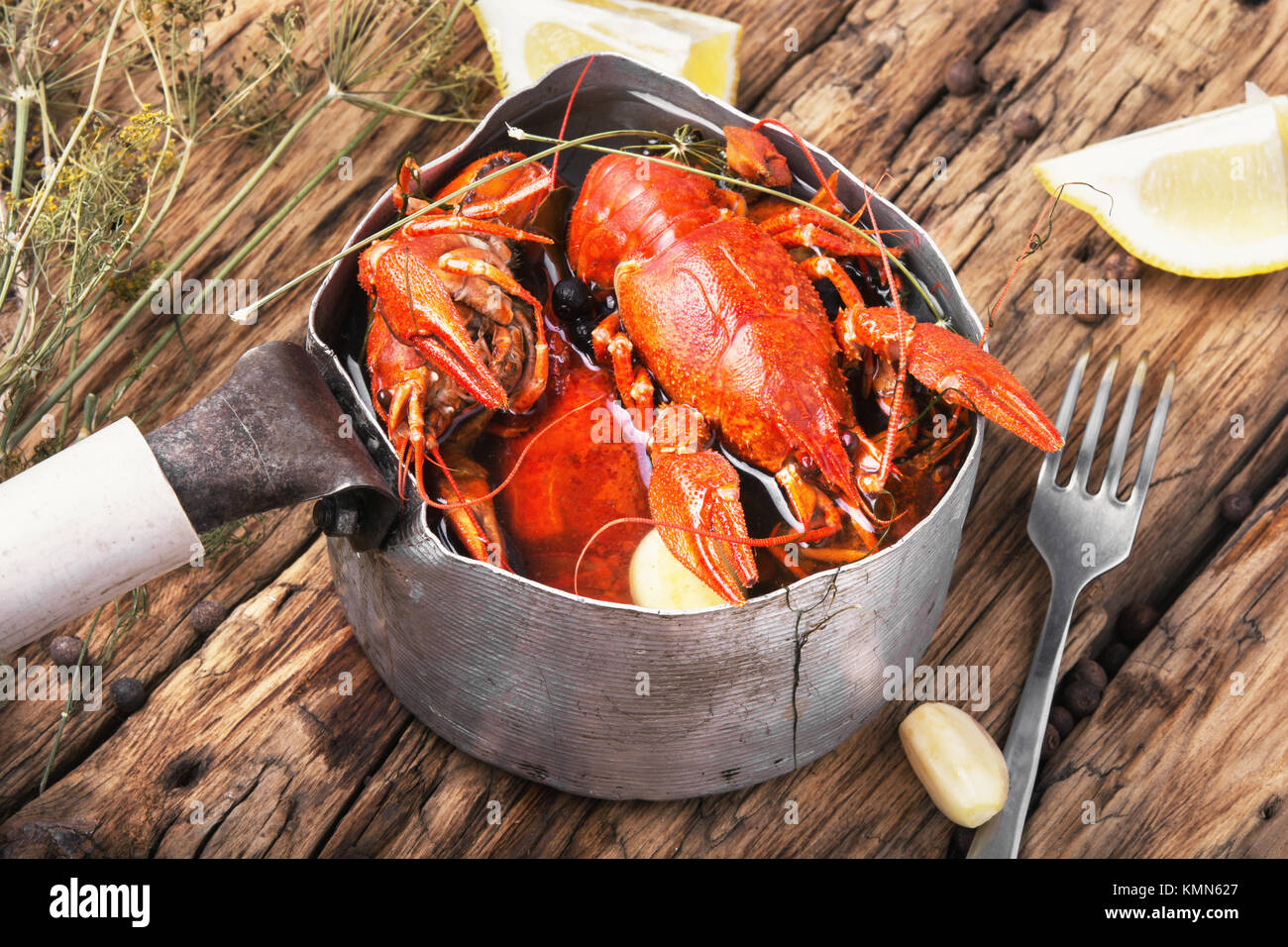 Cooked Crayfish With Spices In Metal Pan Stock Photo Alamy Cooked Crayfish With Spices In Metal Pan Stock Photo Alamy