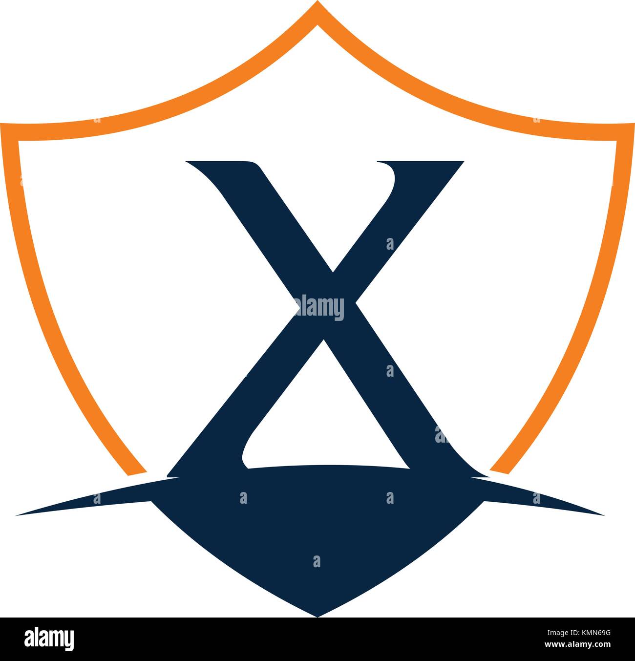 Modern Shield Letter X Stock Vector Image & Art - Alamy