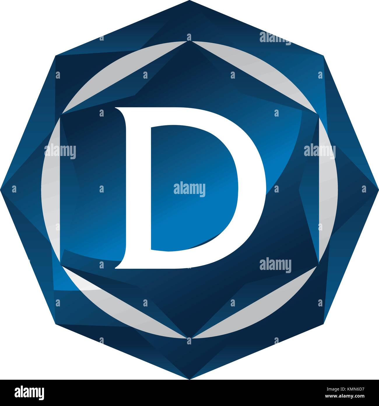 Modern Letter D Stock Vector Image & Art - Alamy