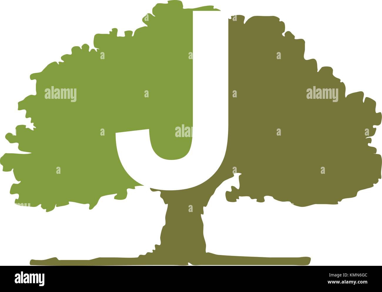 Oak Tree Letter J Stock Vector Image & Art Alamy