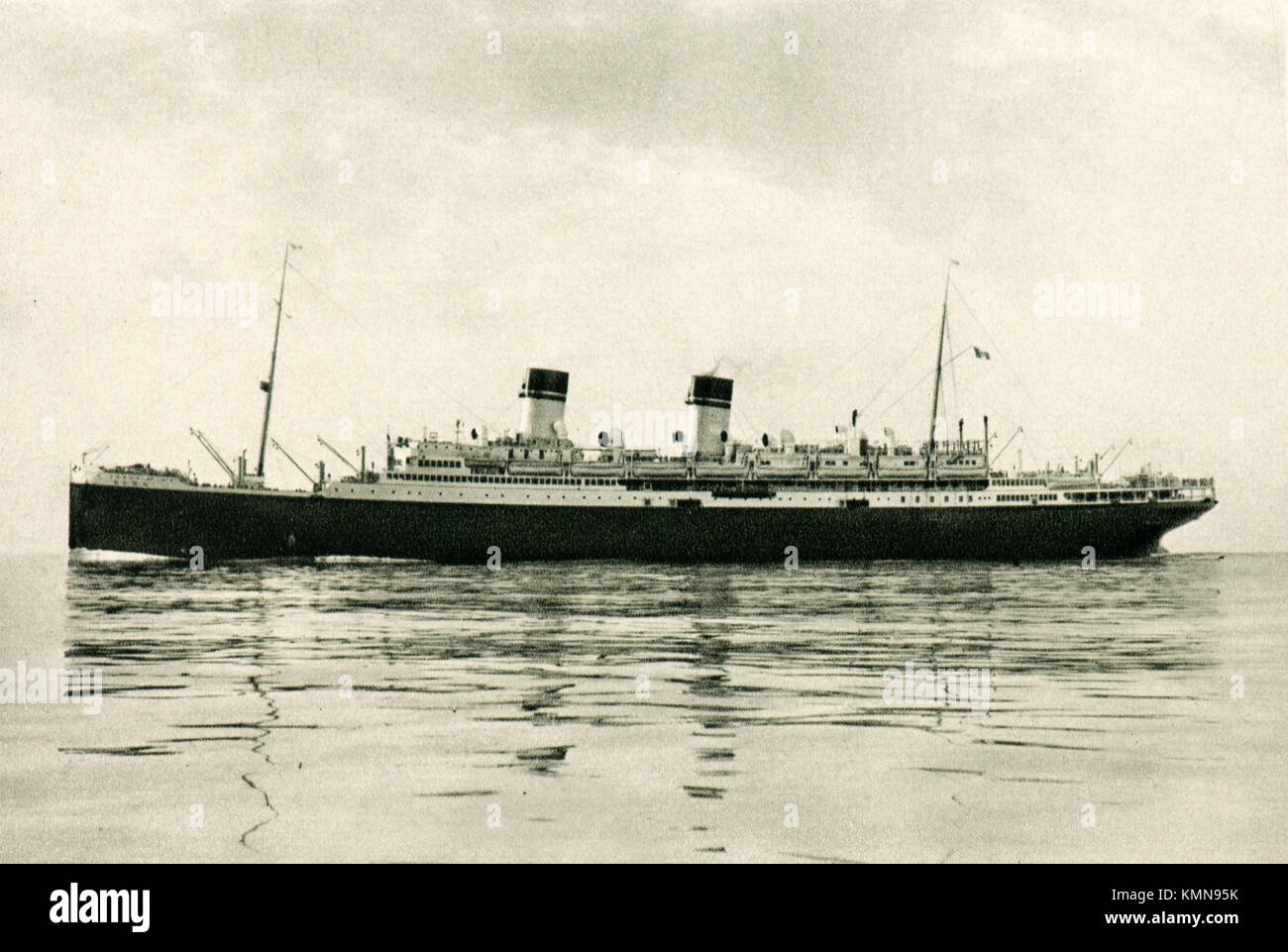 The italian cruiser 'Roma' in 1930s (sinken by allied in Genoa in 1944) Stock Photo