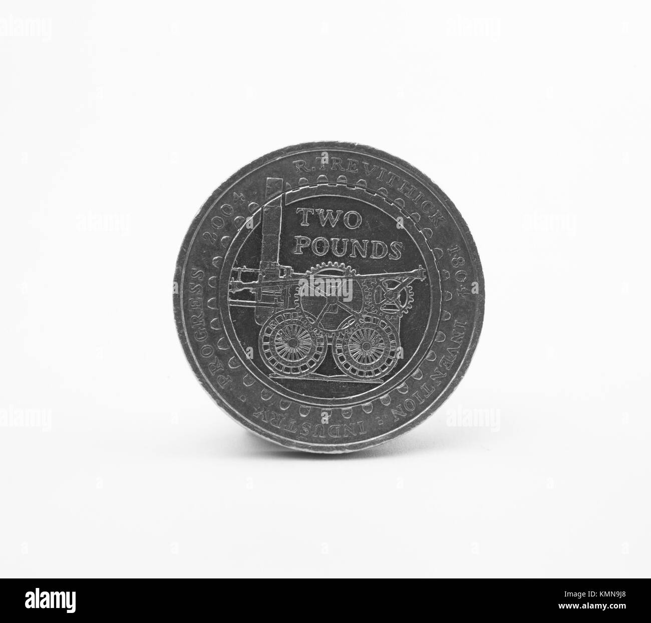 Richard trevithicks commemorative two pound coin 2004 Stock Photo