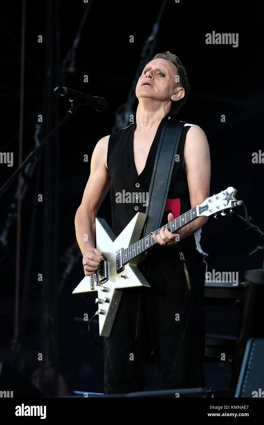 The English electronic band Depeche Mode performs a live concert at  Letzigrund Stadion in Zürich. Here guitarist Martin Gore is seen live on  stage. Switzerland, 18/06 2017 Stock Photo - Alamy