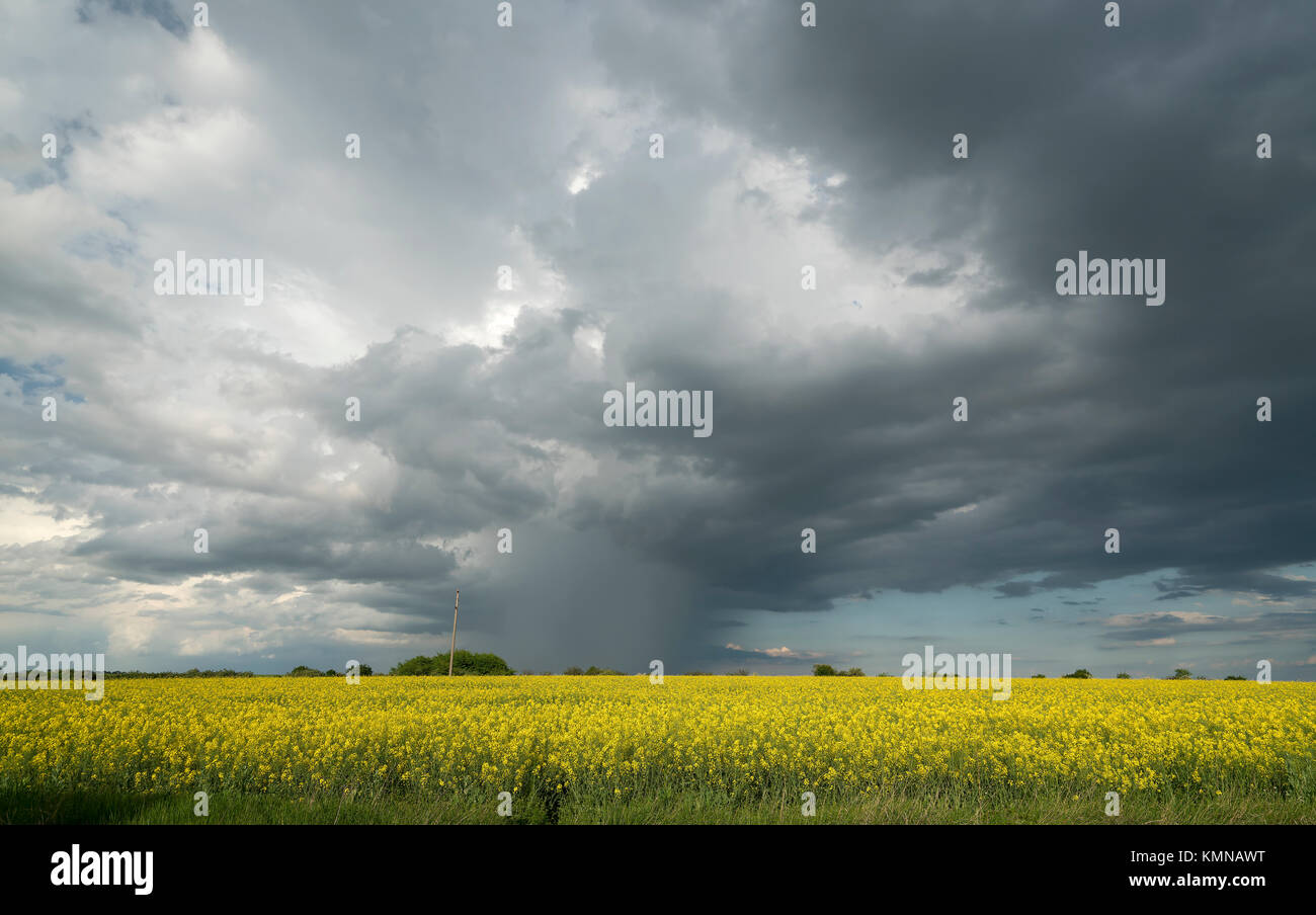 Dark storm clouds over village hi-res stock photography and images - Alamy