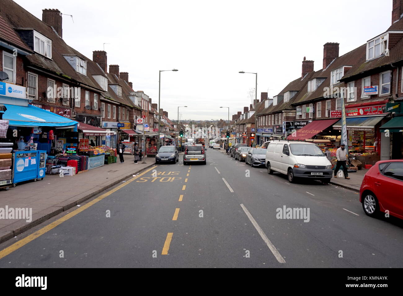 Street scene on Watling Avenue in Burnt Oak, Edgeware Road, London
