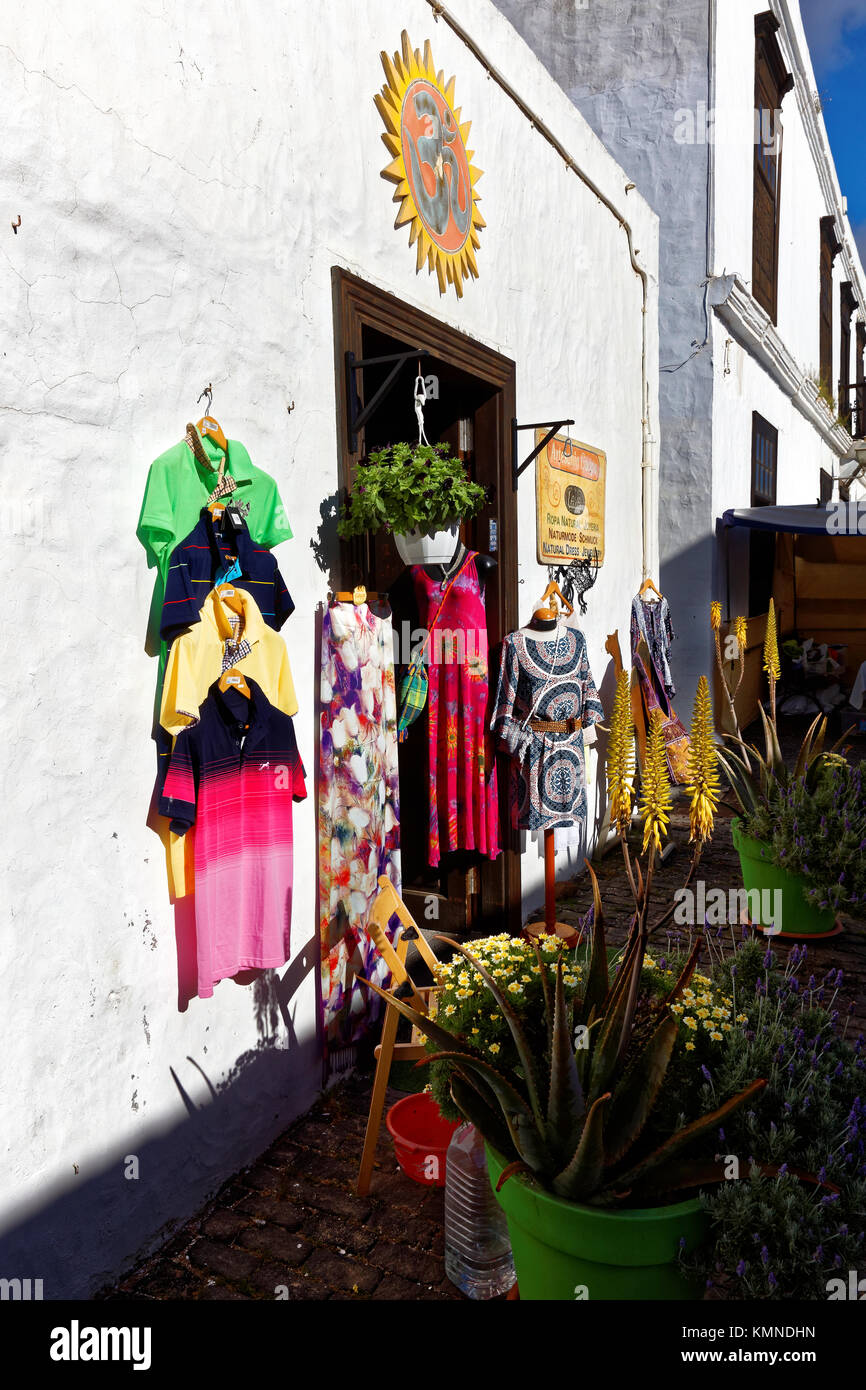 Teguise Town,  Island of Lanzarote. Stock Photo