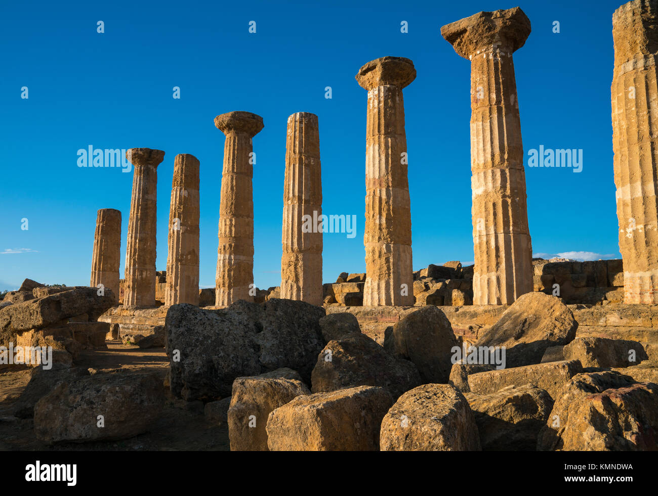 Tempio di Ercole, Valle di Templi, Valley of Temples, Agrigento, Sicily,Italy, 12.04.2017 Stock Photo
