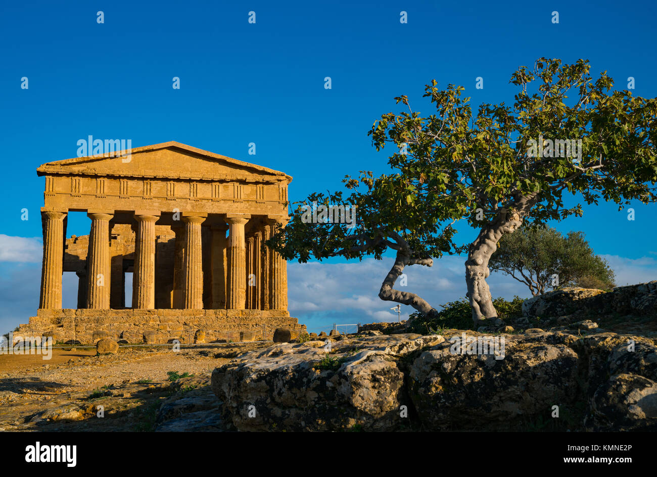 Tempio della Concordia, Valle di Templi, Valley of Temples, Agrigento, Sicily,Italy, 12.04.2017, Stock Photo