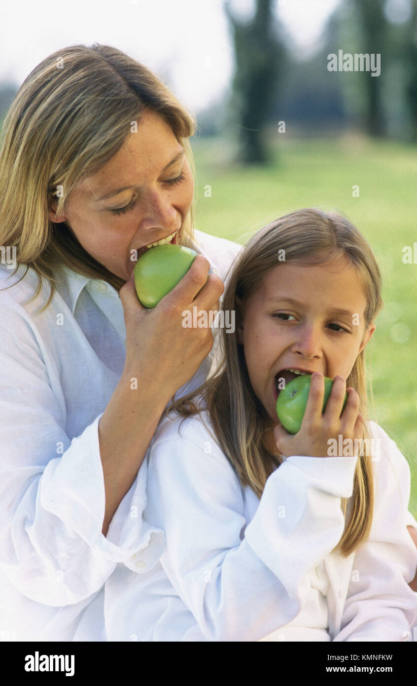Eating apples Stock Photo Alamy