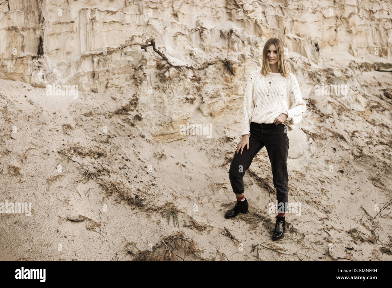 standing sand pit