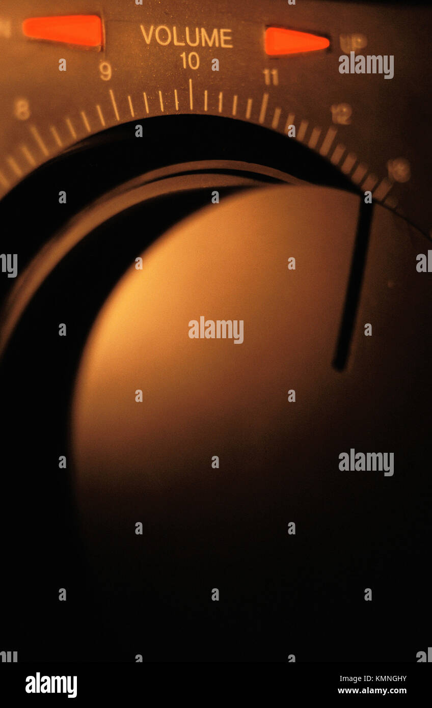 Volume knob on stereo Stock Photo Alamy