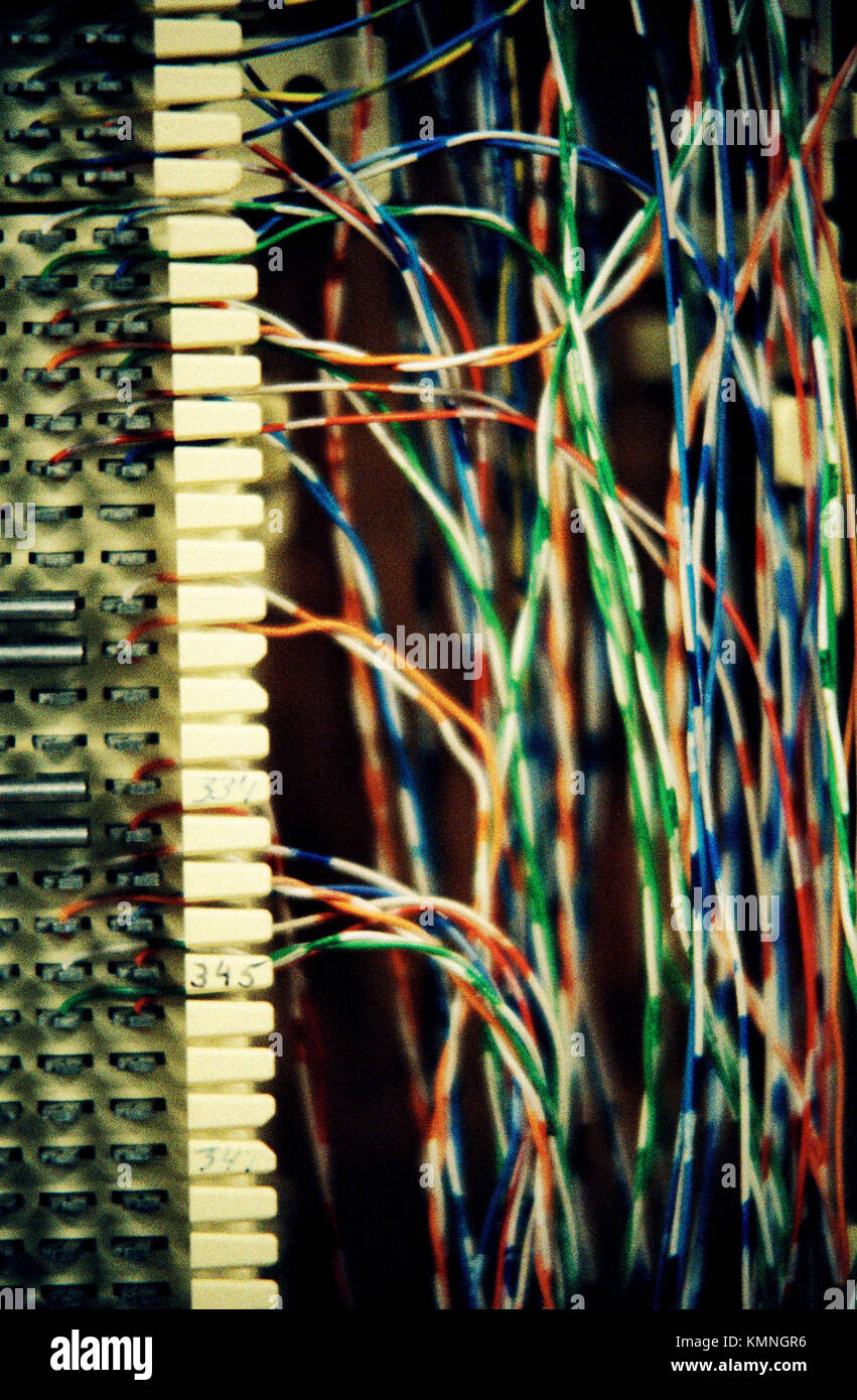 Telephone extension wiring Stock Photo Alamy
