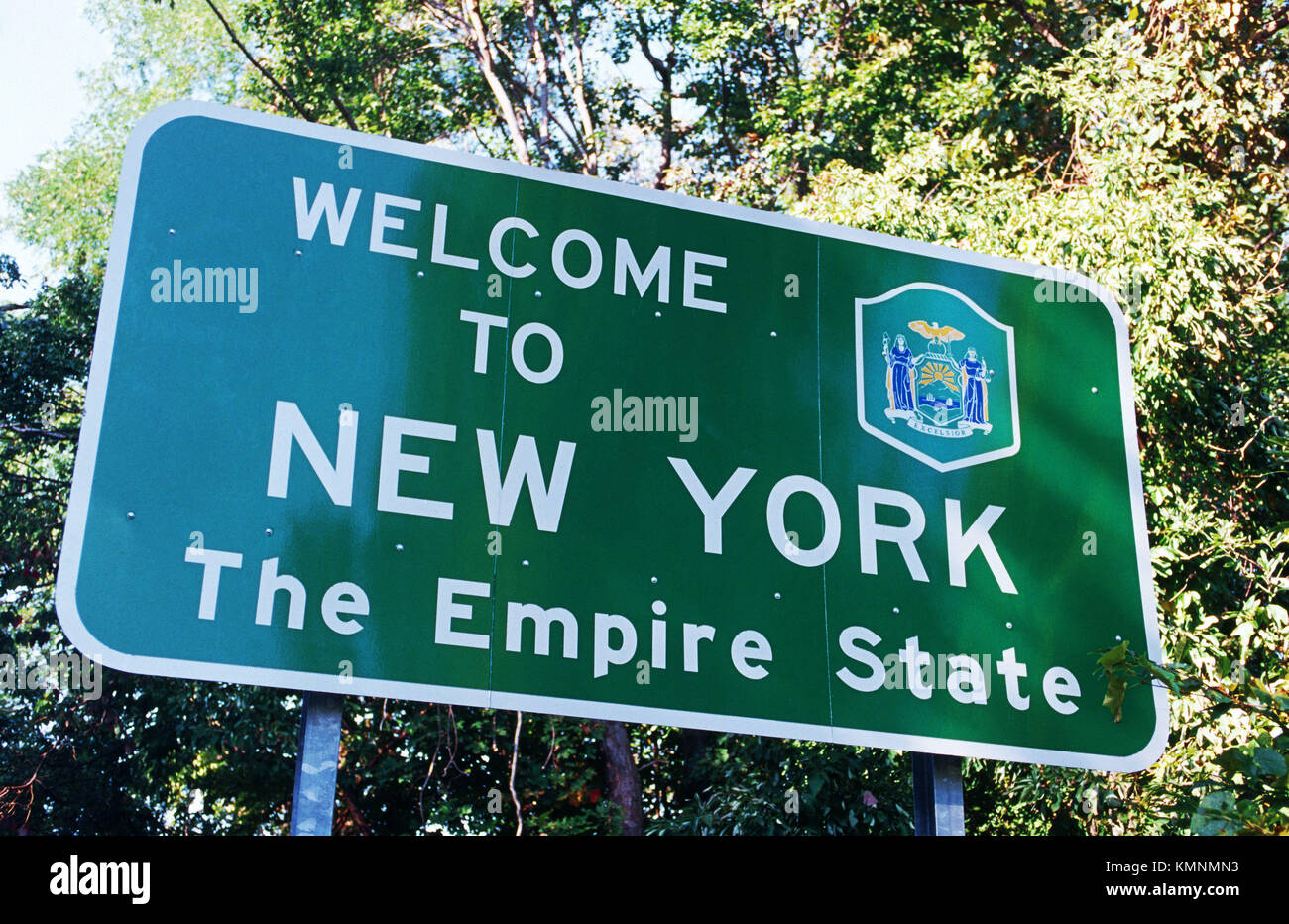 to New York sign Stock Photo Alamy