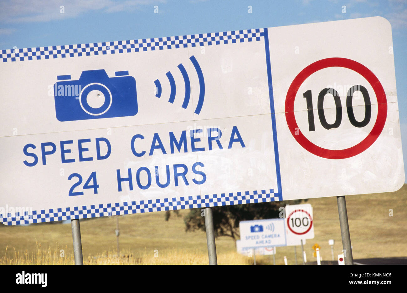 Sign Warning Speed Camera On Stock Photos & Sign Warning Speed Camera