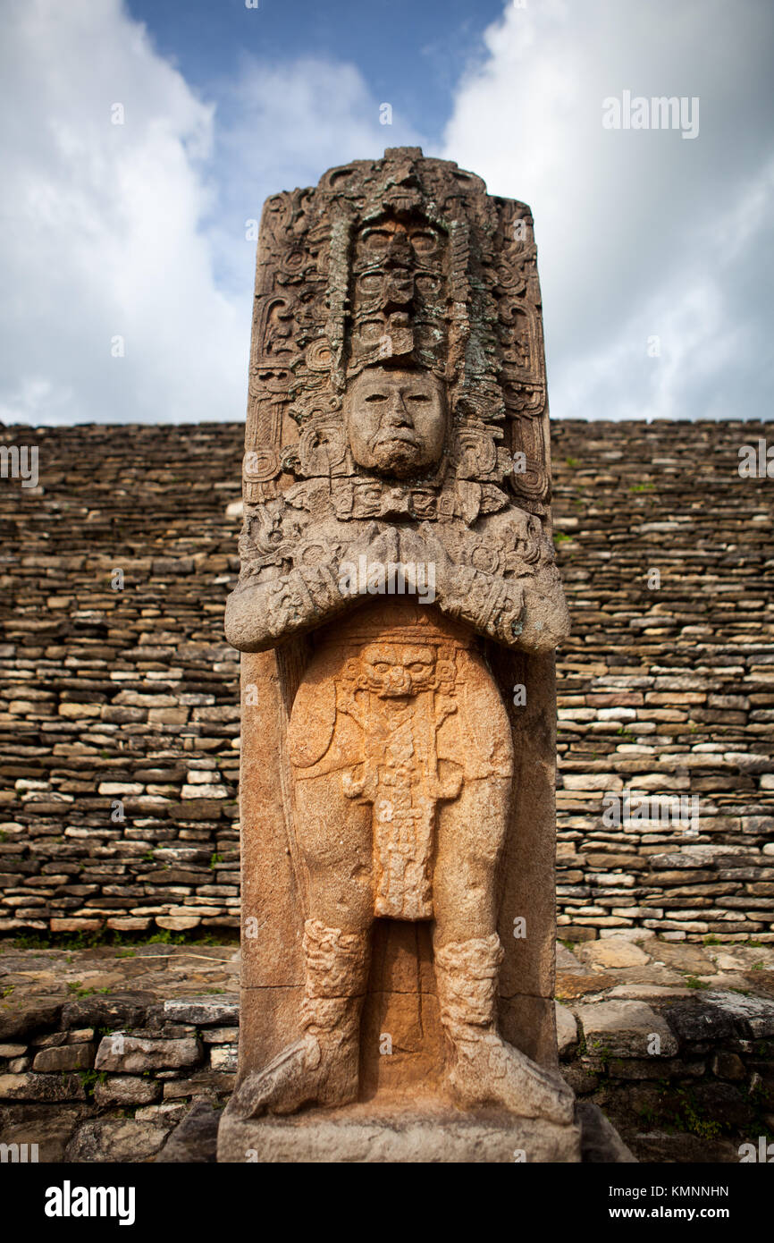 King Zots Choj Muan Mayan Stela in Tonina, Chiapas Stock Photo Alamy