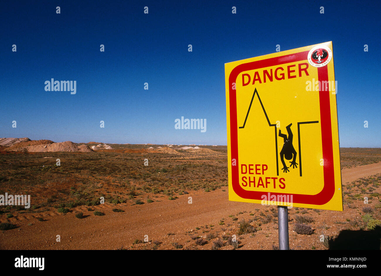 Danger sign in outback Australia Stock Photo Alamy