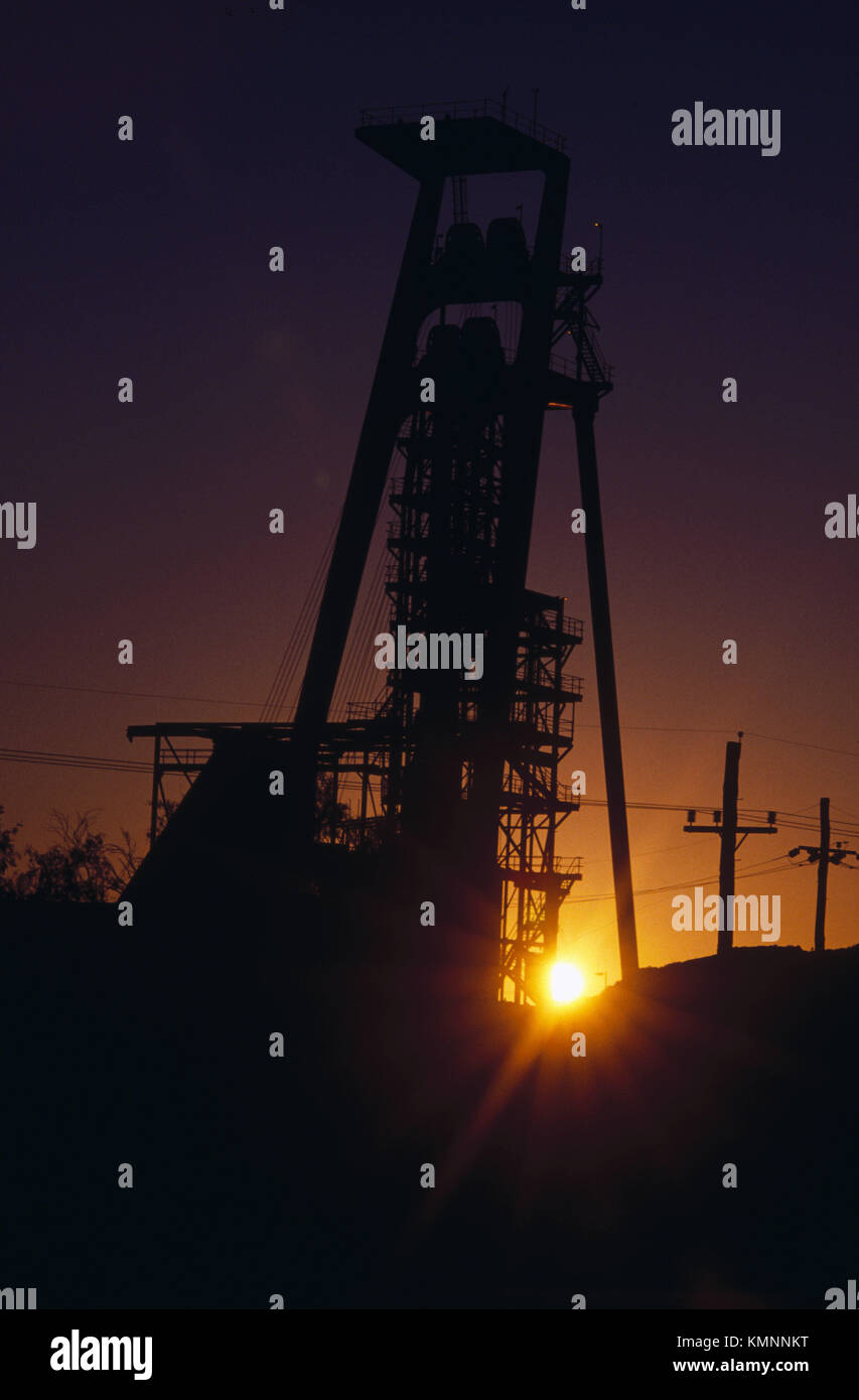 Gold Mine Headframe At Sunrise In Outback Australia Stock Photo Alamy