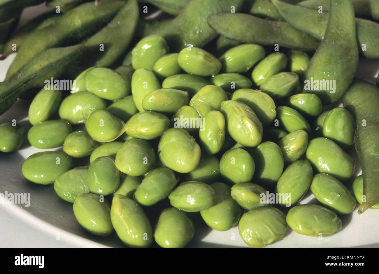 Edamame, Japanese green soybean Stock Photo Alamy