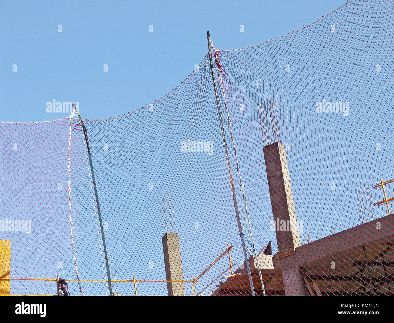 Safety netting on construction site Stock Photo Alamy