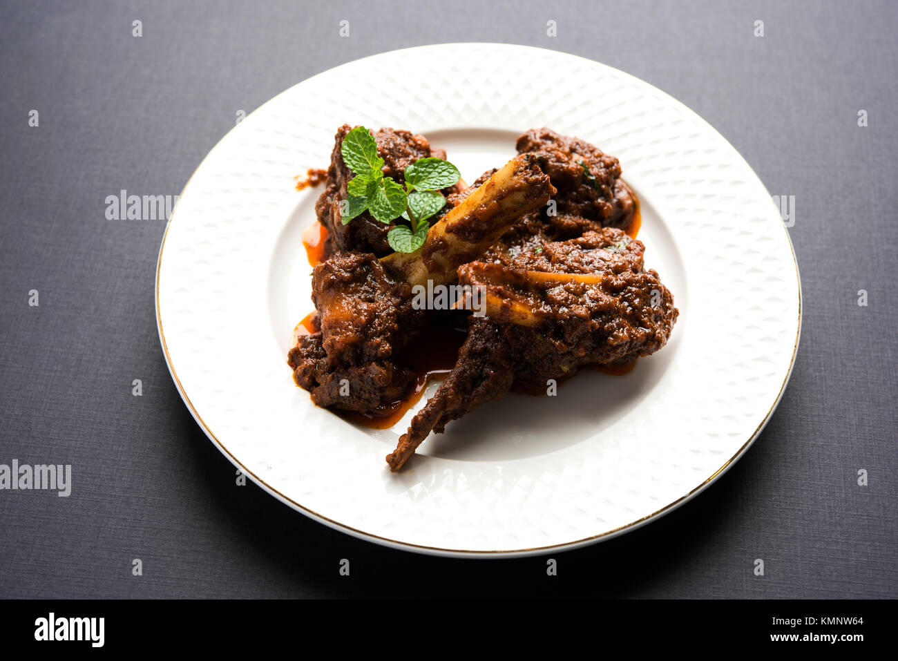 Bhuna Mutton / Bhuna Gosht / Indian lamb curry Stock Photo Alamy