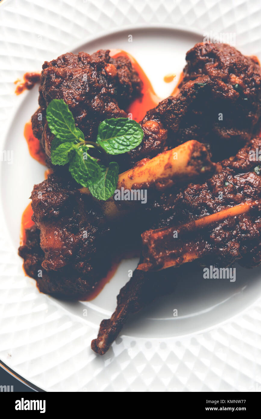 Bhuna Mutton / Bhuna Gosht / Indian lamb curry Stock Photo Alamy