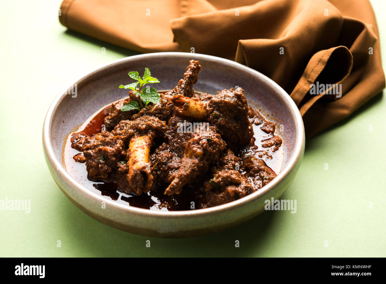 Bhuna Mutton / Bhuna Gosht / Indian lamb curry Stock Photo Alamy