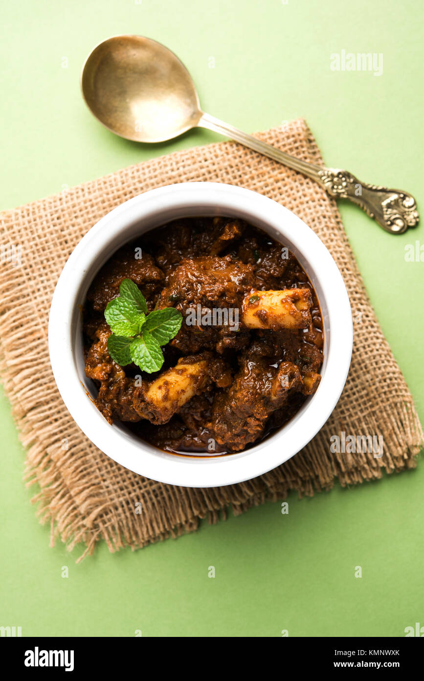 Bhuna Mutton / Bhuna Gosht / Indian lamb curry Stock Photo Alamy