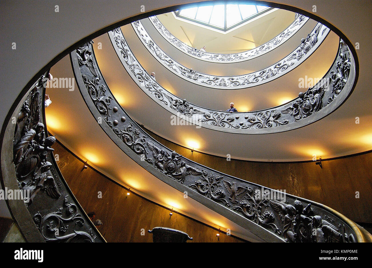 Spiral stairs by Donato Bramante at Vatican Museums. Vatican City, Rome