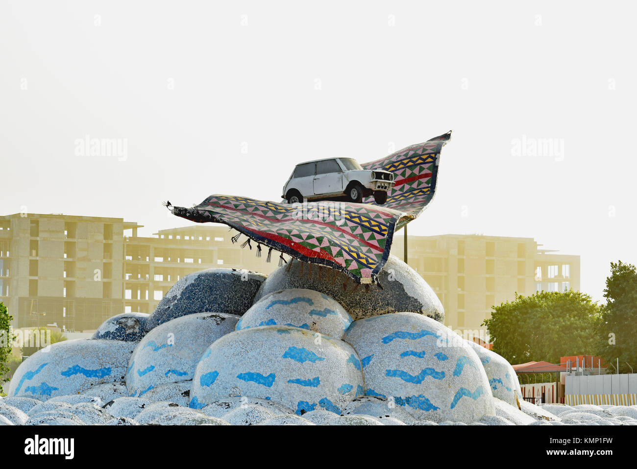 Roundabout sculpture in Al Shati district of Jeddah city, Saudi Arabia