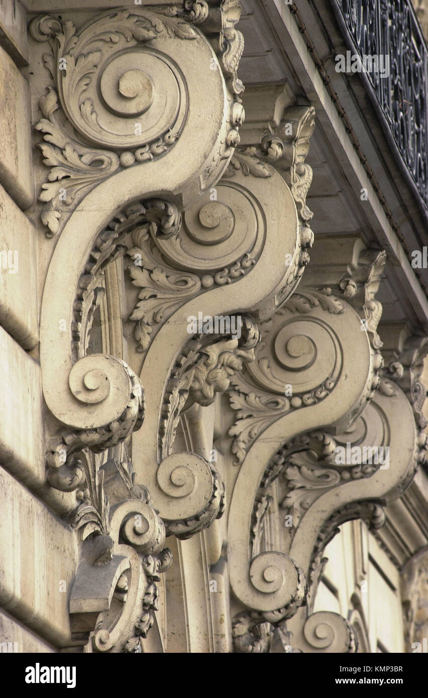 Ornated carved stone architectural brackets Stock Photo Alamy