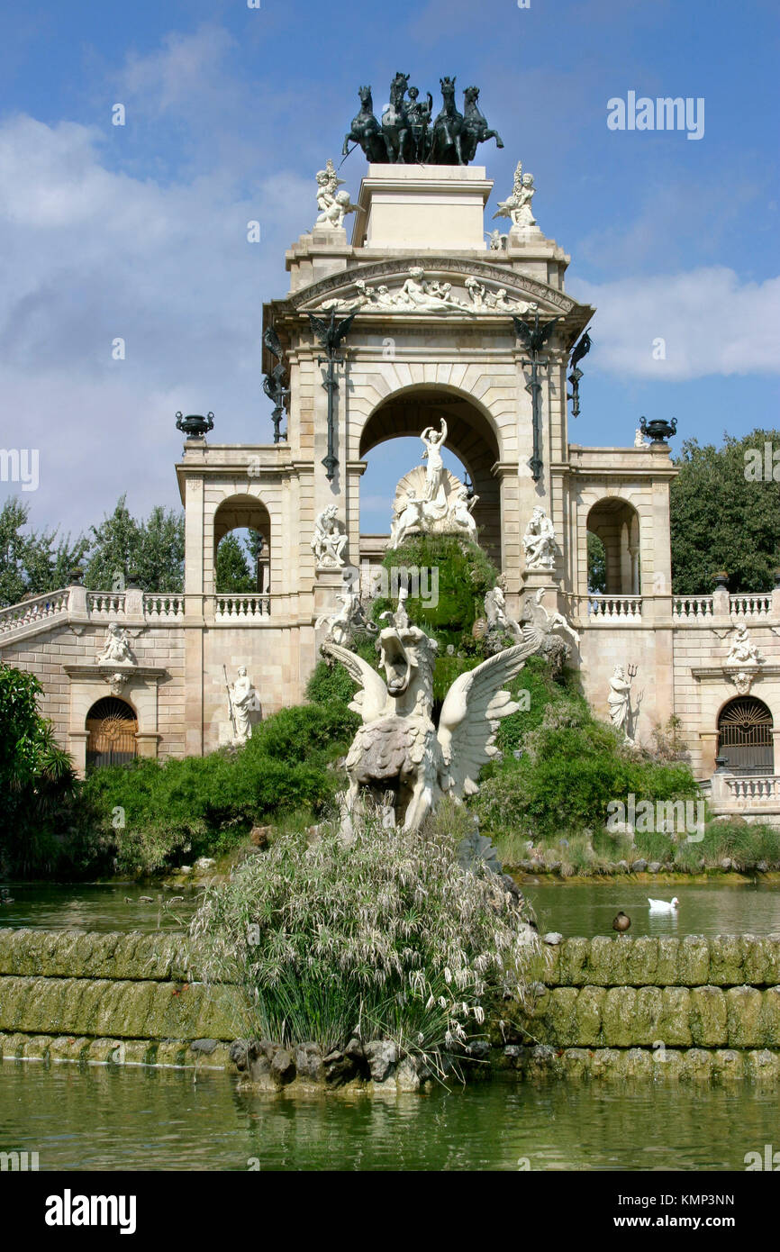 Fountain in Parc de la Ciutadella. Barcelona. Cataluña. Spain Stock Photo