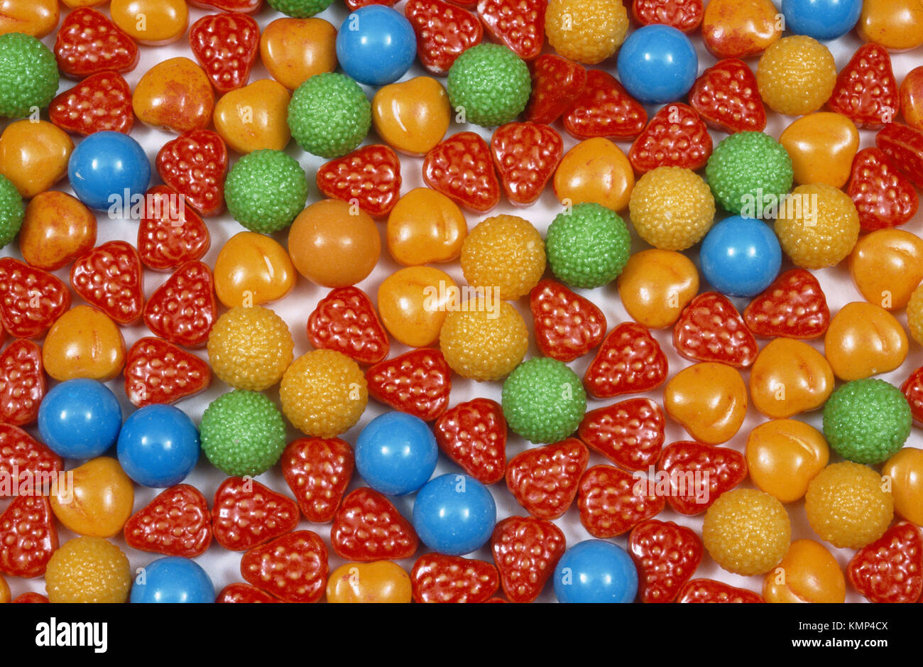 Closeup of assorted flavored fruit runt candies Stock Photo Alamy