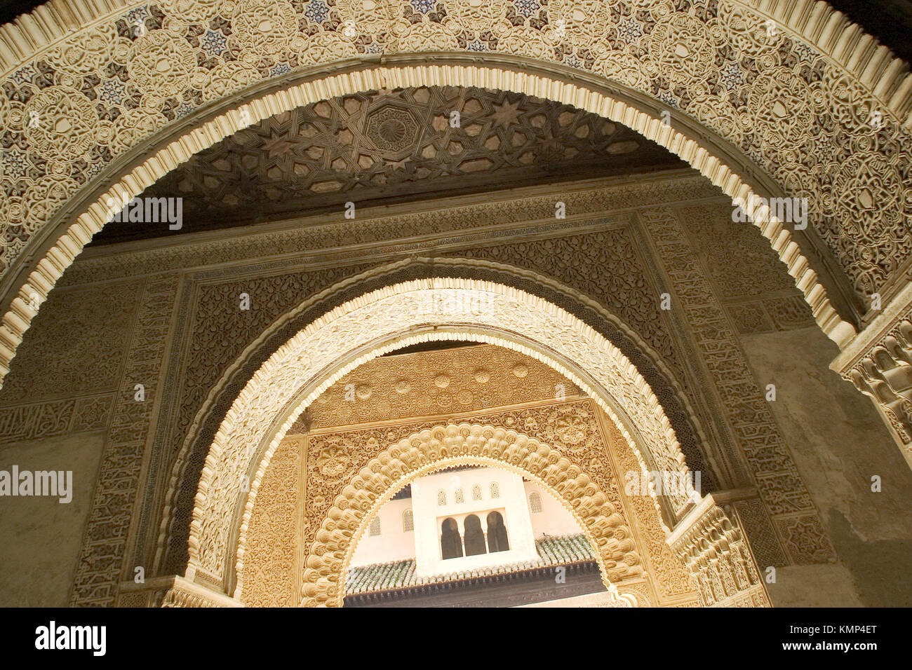 Hall of the Two Sisters, Alhambra. Granada. Andalusia, Spain Stock