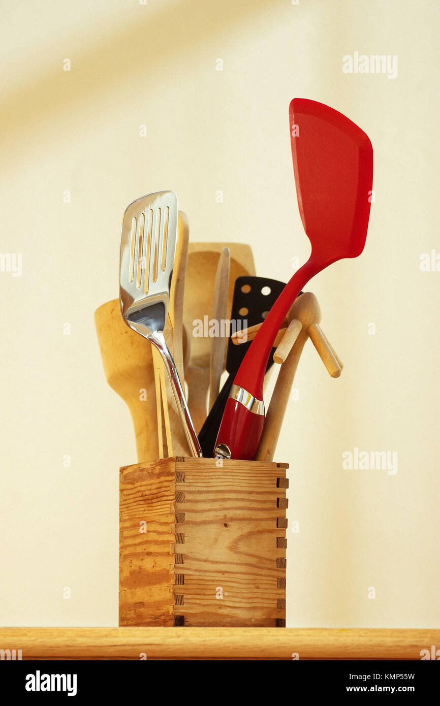 Kitchen utensils, spatula Stock Photo Alamy