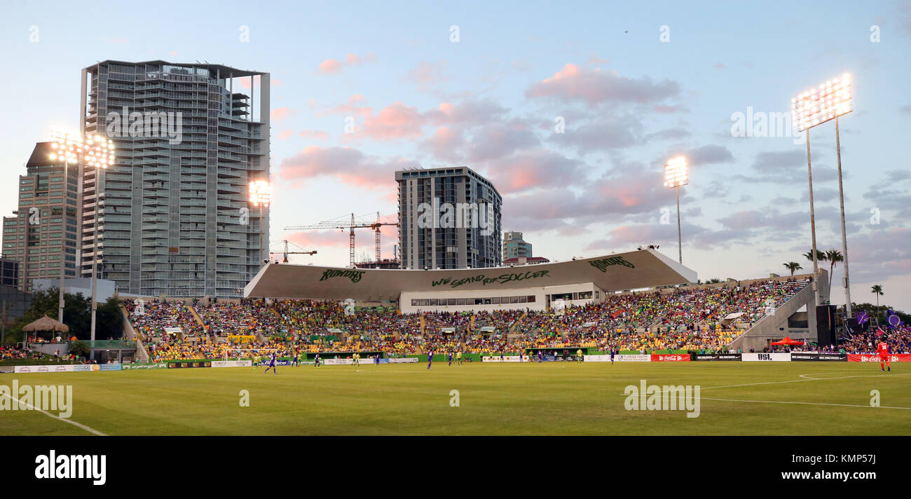 MARCH 25, 2017 - ST. PETERSBURG, FLORIDA: The Tampa Bay Rowdies match against Orlando City B at Al Lang Field. The Rowdies won the match 1-0. Photo by Stock Photo