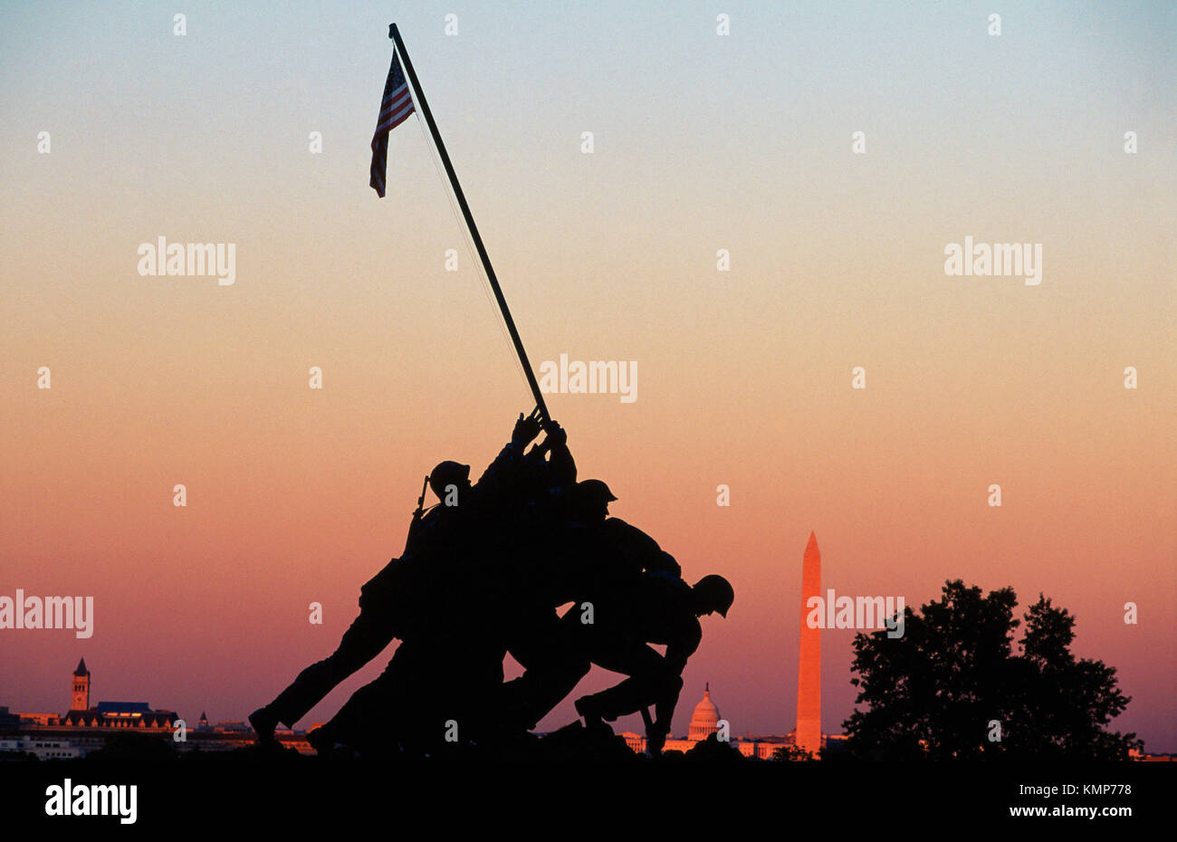 U.S. Marine Corps War Memorial. Arlington National Cemetery, near Washington D.C. Virginia. USA Stock Photo