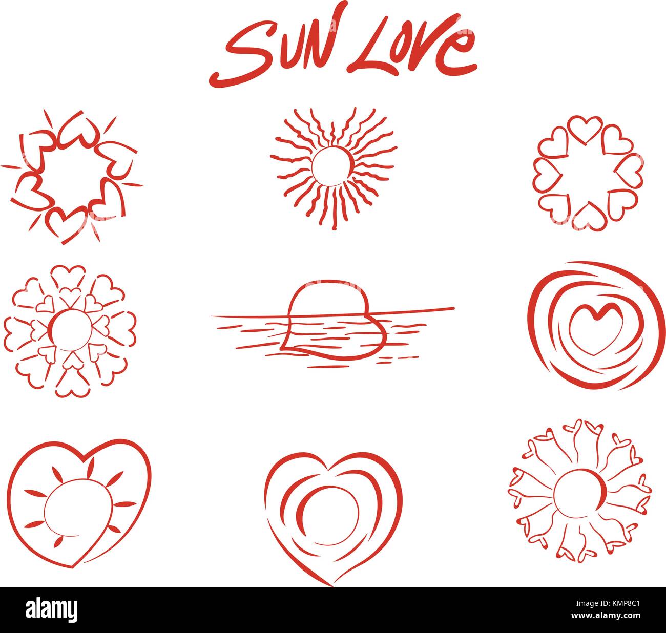 sun love icons Stock Vector Image & Art - Alamy