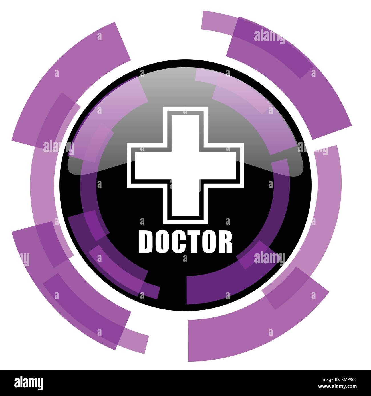 Doctor pink violet modern design vector web and smartphone icon. Round ...